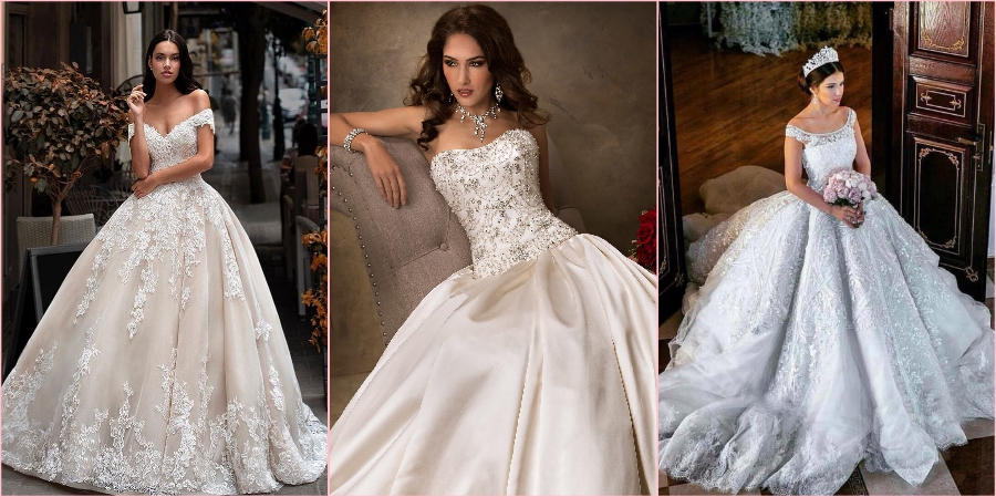 Благодаря пышной юбке такое свадебное платье остается популярным
